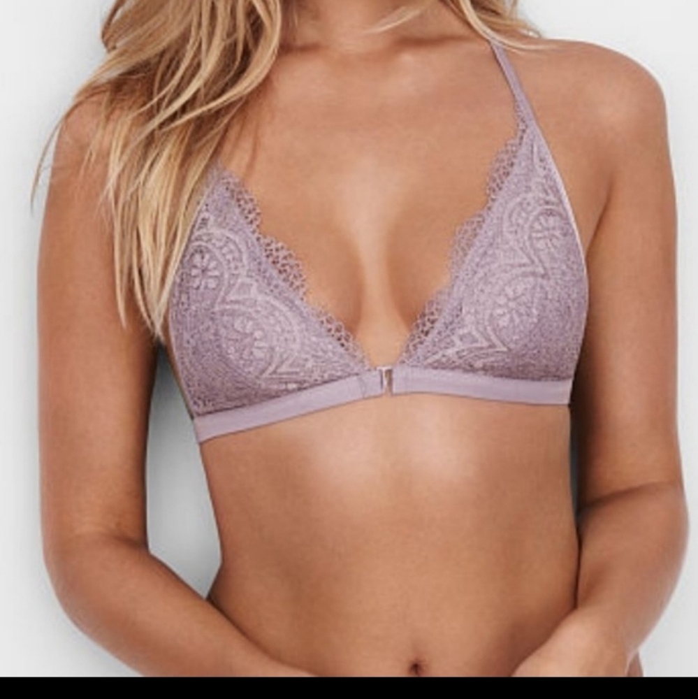 BUY 1 GET 1 FREE VICTORIA SECRET RED MESH BRALETTE - Picture 3 of 11
